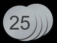 Etichete de vestiar din aluminiu numere